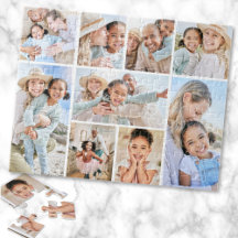 Einfache individuelle Familienfotocollage