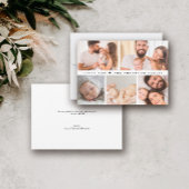 Einfache individuelle Foto Collage Baby Dusche Dankeskarte