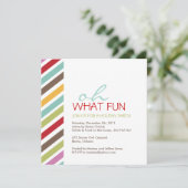 Einfache individuelle Weihnachtszeit-Party Einladu Einladung (Stehend Vorderseite)