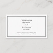 Einfache Informationen zur Website für Minimalisti Begleitkarte (Rückseite)