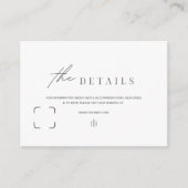 Einfache Informationskarten Schwarz/Weiß Hinweiskarte (Vorderseite)