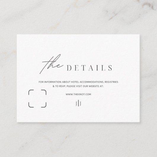 Einfache Informationskarten Schwarz/Weiß Hinweiskarte (Vorderseite)