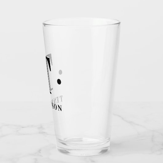 Einfache Initialbezeichnung Glas (Links)