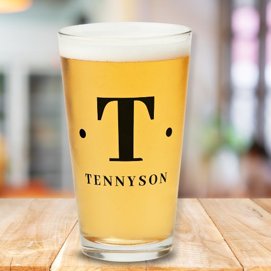 Einfache Initialbezeichnung Glas