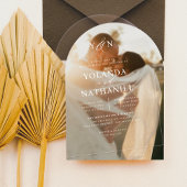 Einfache Initialen Elegante Calligrafy Arch Weddin Acryleinladungen