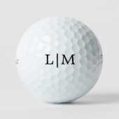 Einfache Initialmonogramm Personalisiert Golfball (Vorderseite)