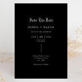 Einfache Inline-Gotik-Schriftart Romantische Hochz Save The Date