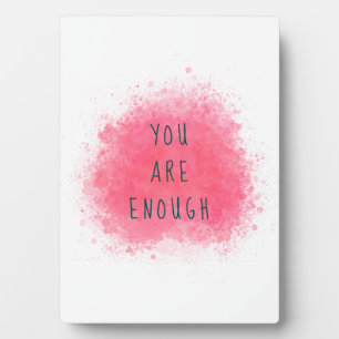 Einfache inspirierende Zitat-Affirmation: Du bist  Fotoplatte
