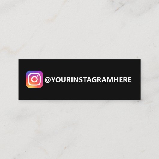 EINFACHE INSTAGRAM MINI-GESCHÄFTSKARTE MINI VISITENKARTE (Vorderseite)