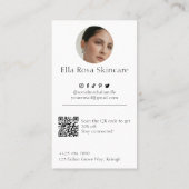 Einfache Instagram-Visitenkarte Visitenkarte (Rückseite)