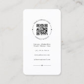 Einfache Instagramm-Beruflich-Black-Business-Karte Visitenkarte (Rückseite)