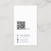 Einfache Instagramm Foto Collage Black Business Ca Visitenkarte (Rückseite)