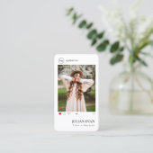 Einfache Instagramm Profil Foto Weiße Visitenkarte (Stehend Vorderseite)