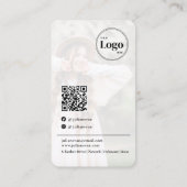 Einfache Instagramm Profil Foto Weiße Visitenkarte (Rückseite)