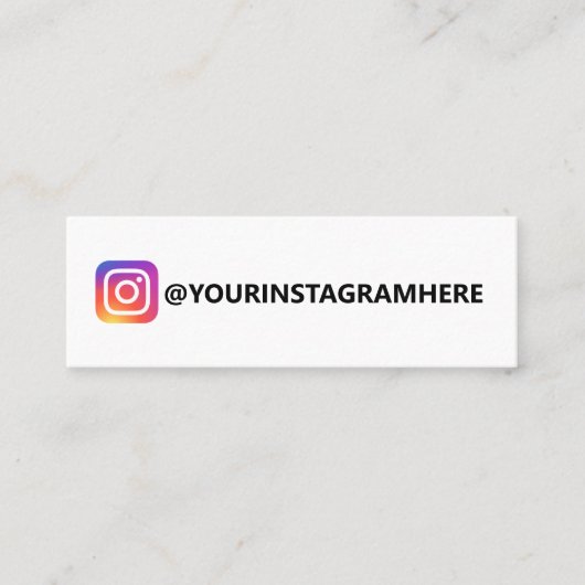 EINFACHE INSTAGRAR MINI VISITENKARTE (Vorderseite)