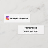 EINFACHE INSTAGRAR MINI VISITENKARTE (Vorne/Hinten)