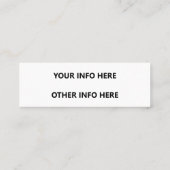 EINFACHE INSTAGRAR MINI VISITENKARTE (Rückseite)