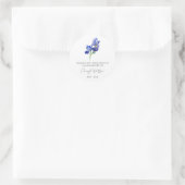 Einfache Iris-Erinnerungssamenpackung Runder Aufkleber (Tasche)