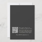Einfache Ivory Classic QR-Code-Hochzeit Einladung (Rückseite)