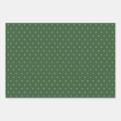 Einfache Jäger Grün und Gold Muster und Solid Geschenkpapier Set (Vorderseite 3)