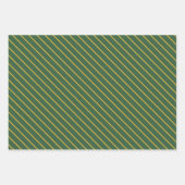 Einfache Jäger Grün und Gold Muster und Solid Geschenkpapier Set (Vorderseite)