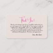 einfache japanische Kirschblüte danke Karte (Vorderseite)