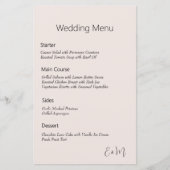 Einfache japanische Kirschblüte Farbe Hochzeitsmen (Vorderseite)