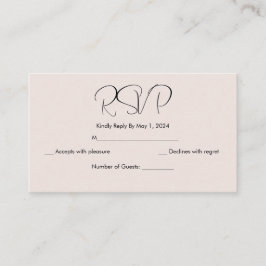 einfache japanische Kirschblüte Rsvp-Karte Begleitkarte