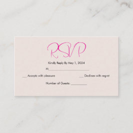 einfache japanische Kirschblüte Rsvp-Karte Begleitkarte