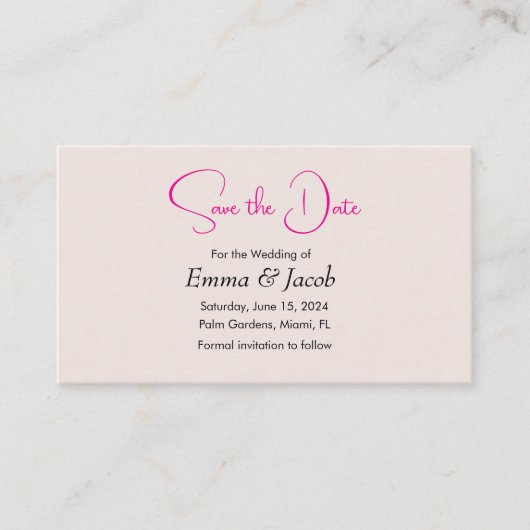 einfache japanische Kirschblüte Save the Date Kart Begleitkarte (Vorderseite)