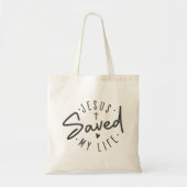 Einfache Jesus Rettete mein Leben Tote Tasche (Vorne)