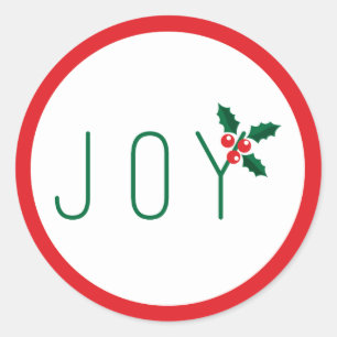 Einfache Joy Holiday Sticker
