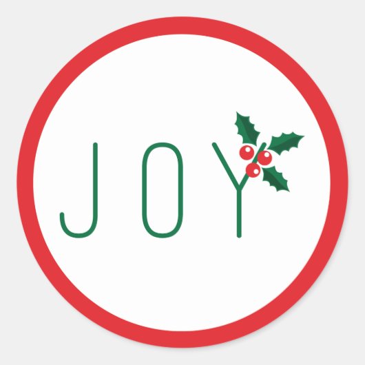 Einfache Joy Holiday Sticker (Vorderseite)