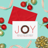 Einfache "Joy" Weihnachtsfeier Feiertagskarte