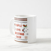Einfache Joys Weihnachts-Cheer Pixel Art Design Kaffeetasse (Vorderseite Links)