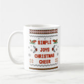 Einfache Joys Weihnachts-Cheer Pixel Art Design Kaffeetasse (Links)