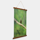 Einfache Joys Wood Topped Wall Tapestry Wandteppich Mit Holzrahmen (Gewinkelt)