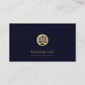 Einfache Juristenkarte mit Gold Emblem Visitenkarte (Vorderseite)