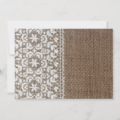 Einfache Jute und Spitze Save-the-Date-Karte Save The Date (Rückseite)