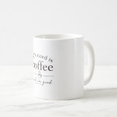 Einfache Kaffe-Zitat-Tasse ☕ Sauberes ästhetisches Kaffeetasse (VorderseiteRechts)