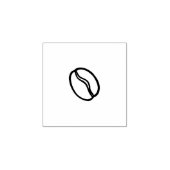 Einfache Kaffebohnen-Linienkunst-Stempel Gummistempel (Prägung)