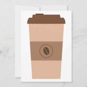 Einfache Kaffebohnen-Tasse Einladung