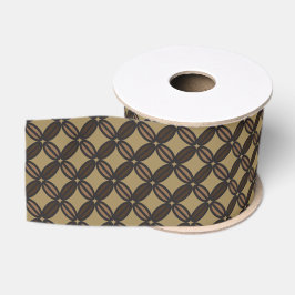 Einfache Kaffeebohnen-Muster braun Band Ripsband