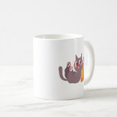 Einfache Kaffeekanne mit weißem Ton Kaffeetasse (VorderseiteRechts)