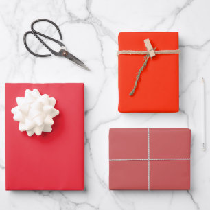 Einfache kaiserliche Scharlachrot-Indischrote Scha Geschenkpapier Set