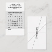 Einfache Kalender Juli 2021 Visitenkarte (Vorne/Hinten)