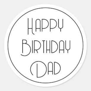 Einfache Kalligrafie Alles Gute zum Geburtstag Vat Runder Aufkleber