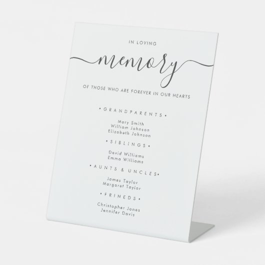 Einfache Kalligrafie bei der Hochzeit des liebende Sockelschild (Vorderseite)