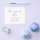 Einfache Kalligrafie Budget Morning After Hochzeit Flyer (Einzeln)