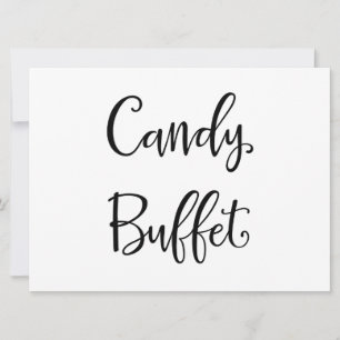 Einfache Kalligrafie "Candy Buffet" Hochzeitszei